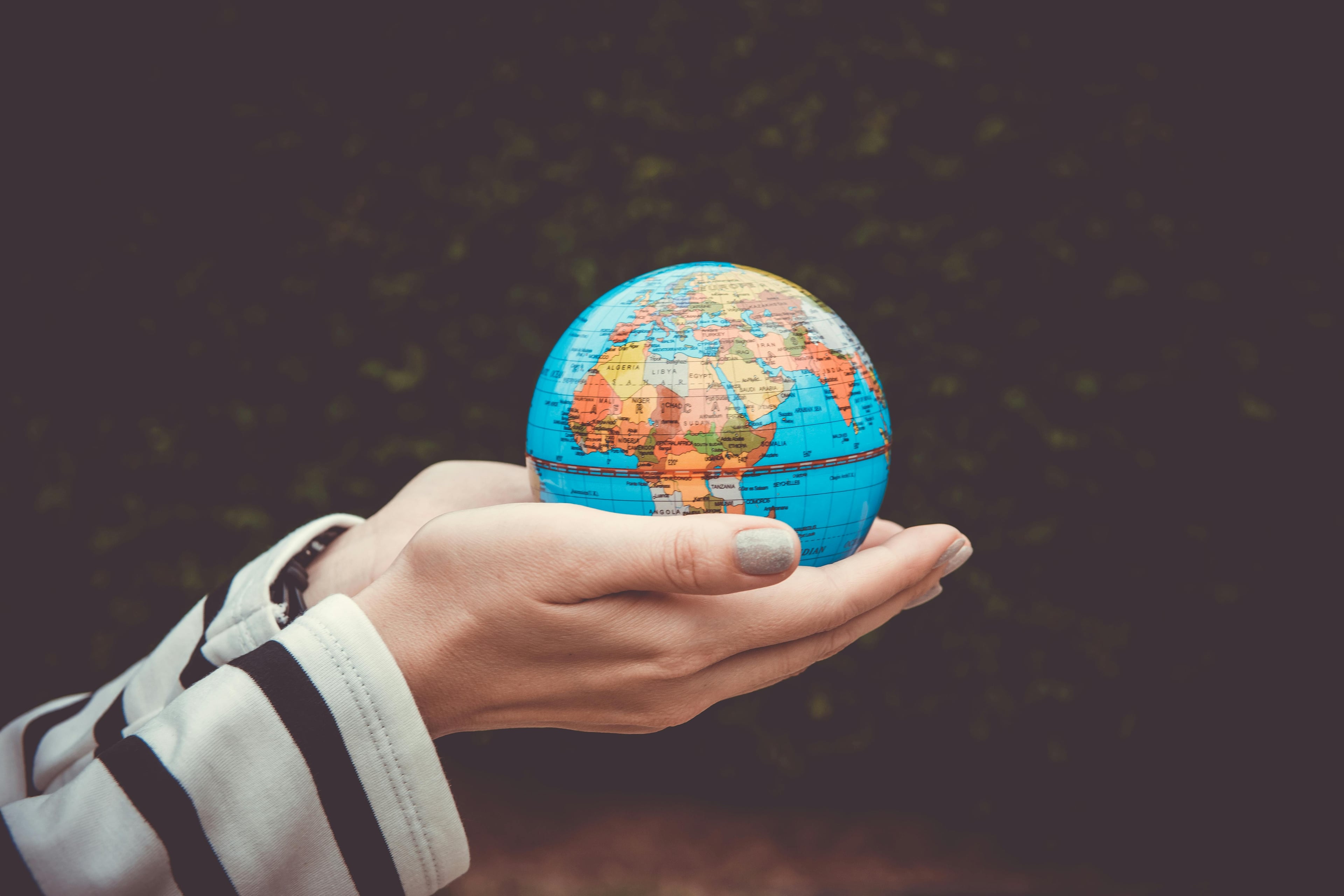 World globe representing global cultures